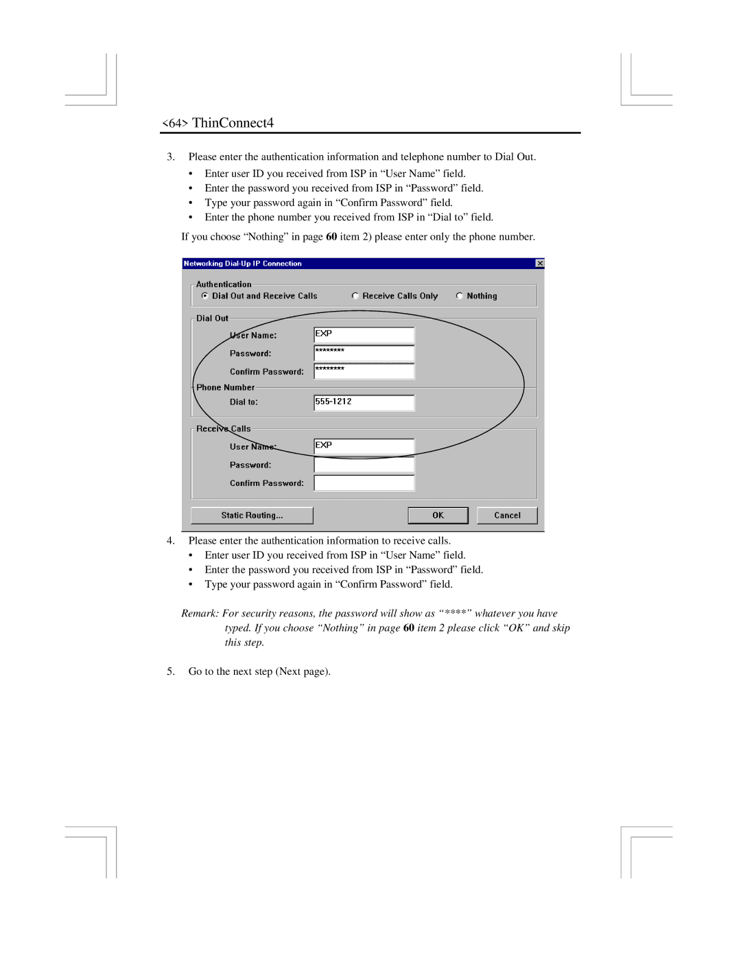 EXP Computer ThinConnect4 user manual Go to the next step Next 