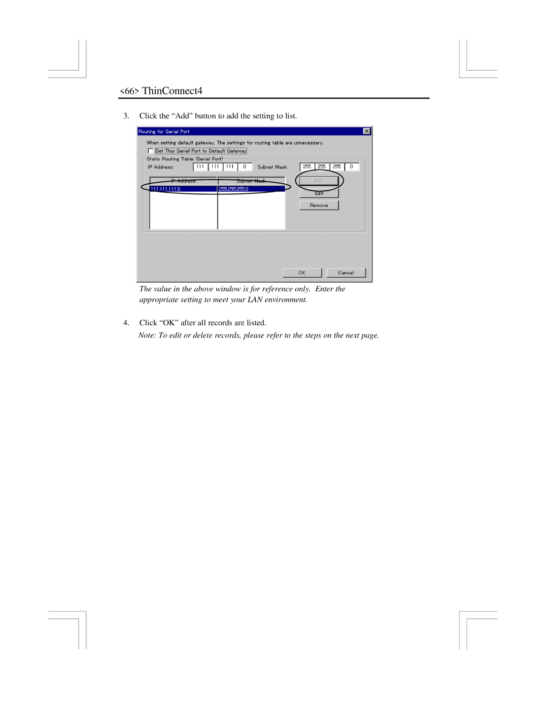 EXP Computer ThinConnect4 user manual Click the Add button to add the setting to list 