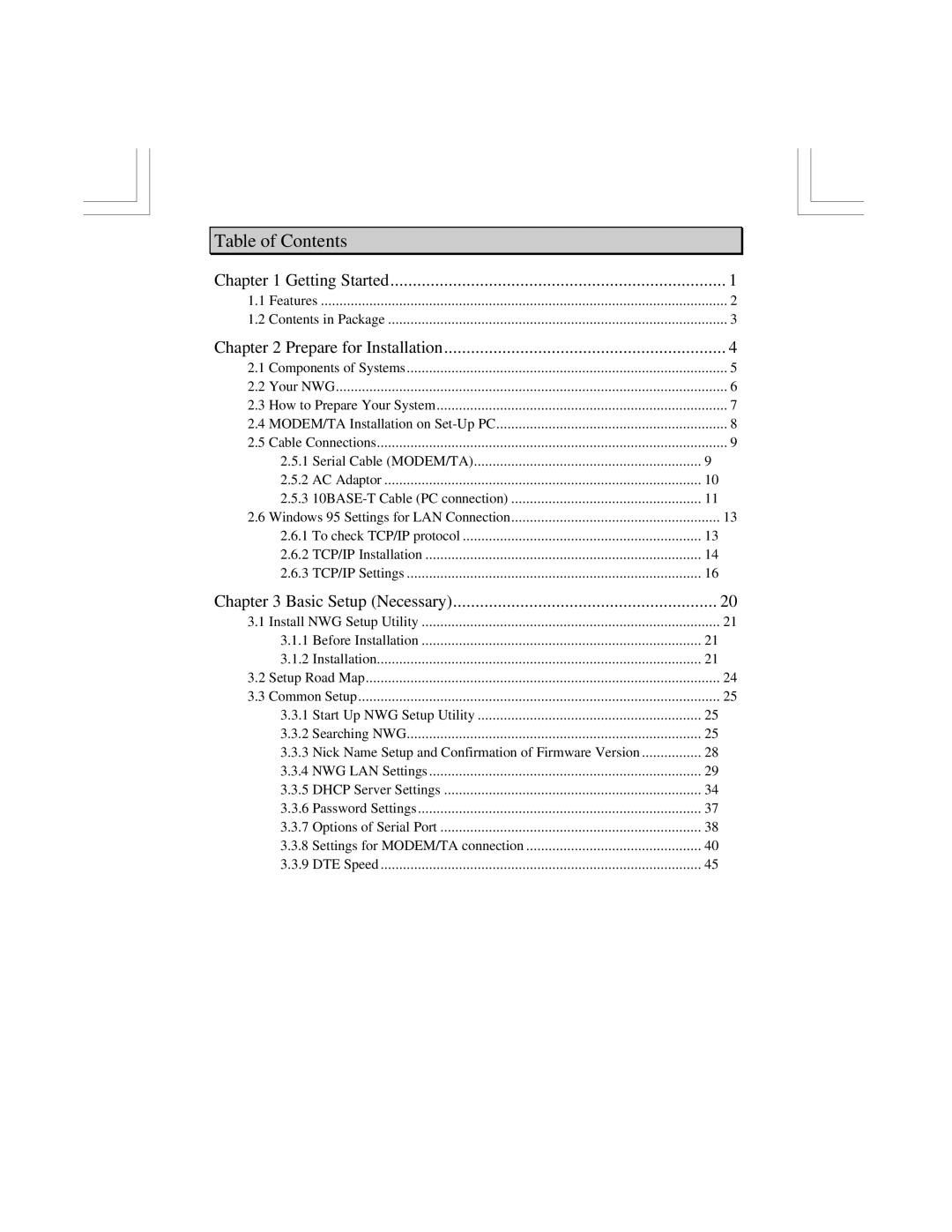 EXP Computer ThinConnect4 user manual Table of Contents 