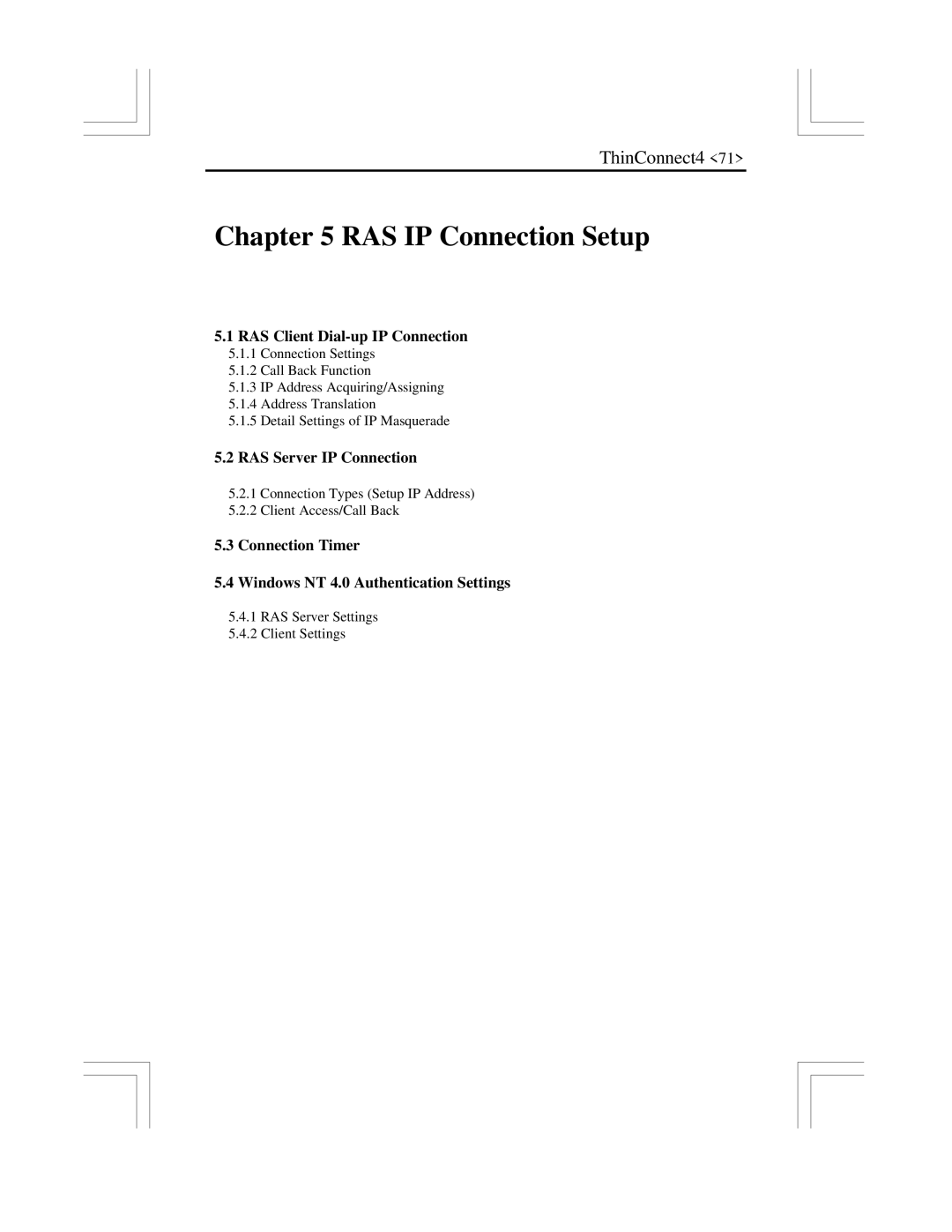 EXP Computer ThinConnect4 user manual RAS Client Dial-up IP Connection, RAS Server IP Connection 