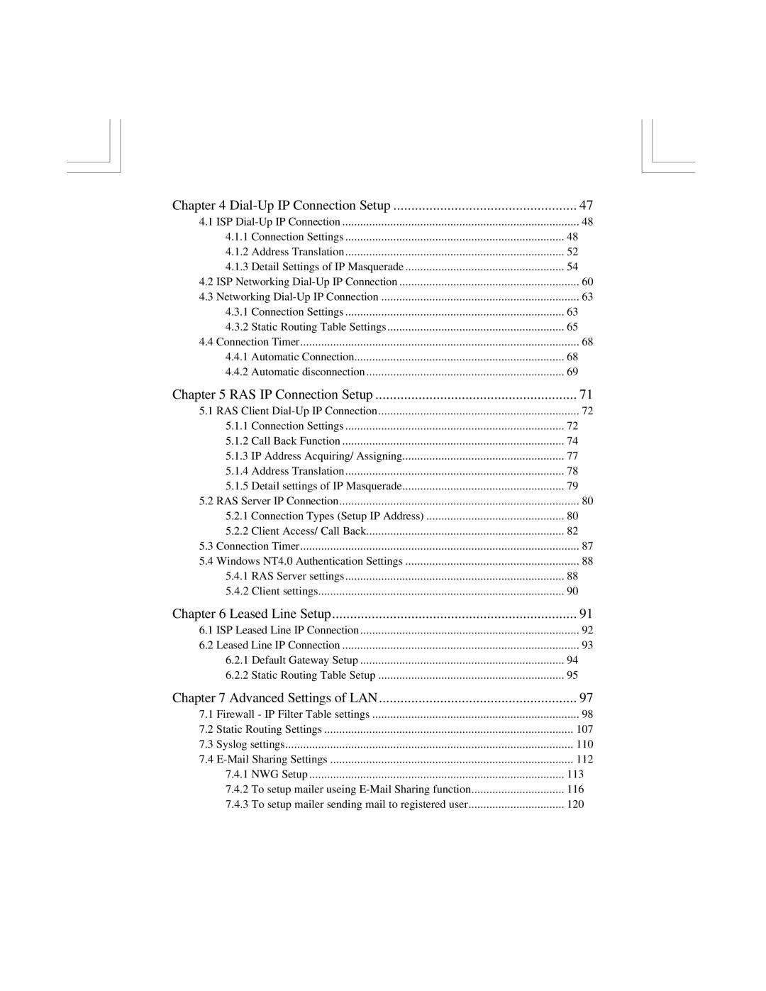 EXP Computer ThinConnect4 user manual Leased Line Setup 