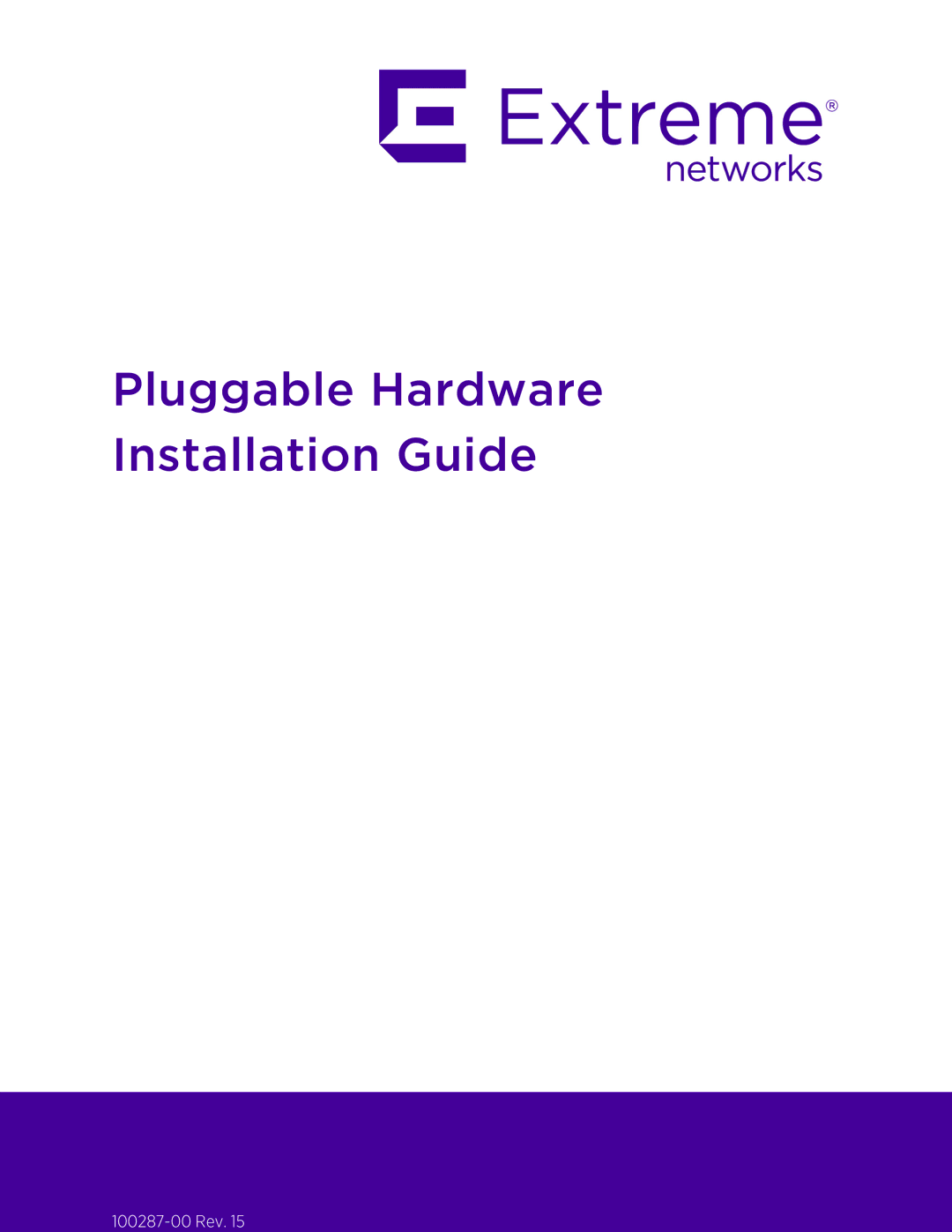 Extreme Networks 10018 manual Pluggable Hardware Installation Guide 