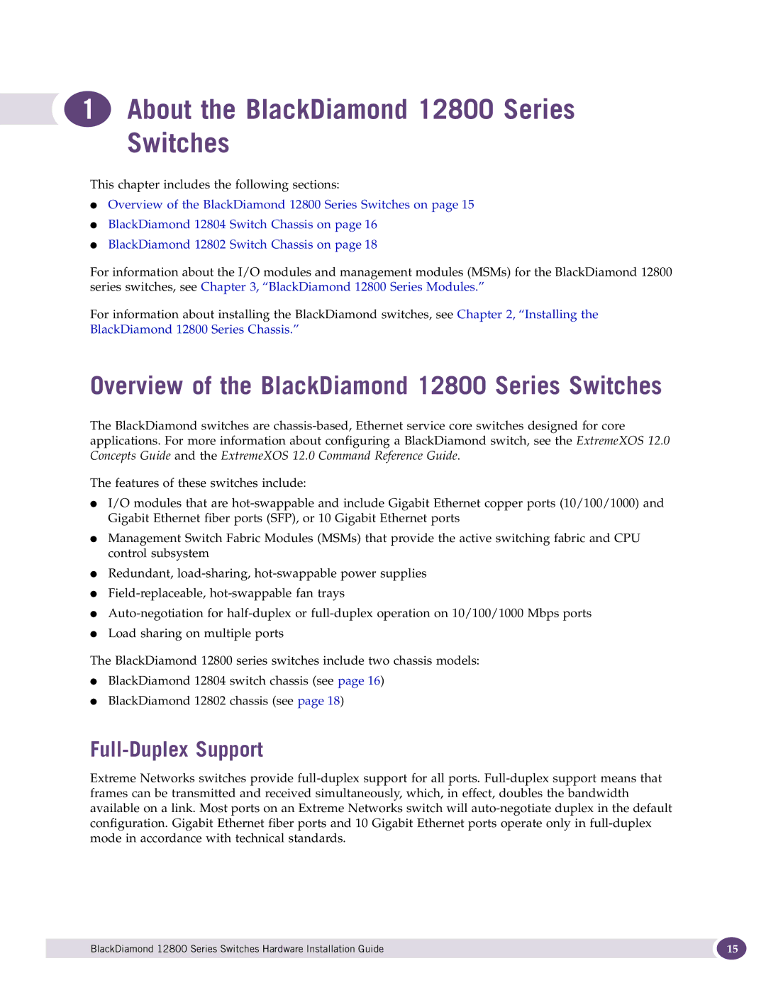 Extreme Networks manual About the BlackDiamond 12800 Series Switches, Overview of the BlackDiamond 12800 Series Switches 