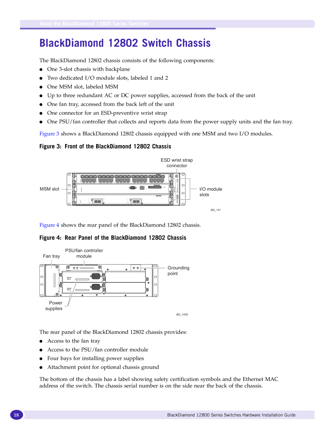 Extreme Networks 12800 Series manual BlackDiamond 12802 Switch Chassis, Front of the BlackDiamond 12802 Chassis 