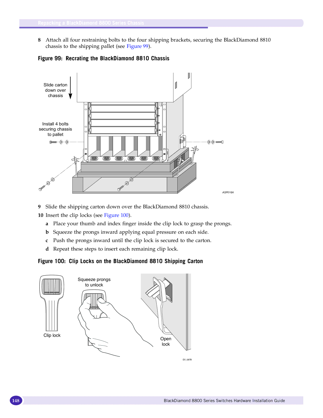 Extreme Networks 8800 Series manual Recrating the BlackDiamond 8810 Chassis 