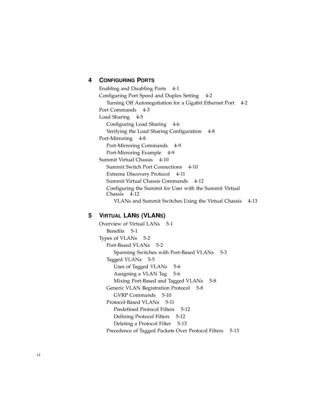 Extreme Networks Summit1 manual Virtual Lans Vlans 