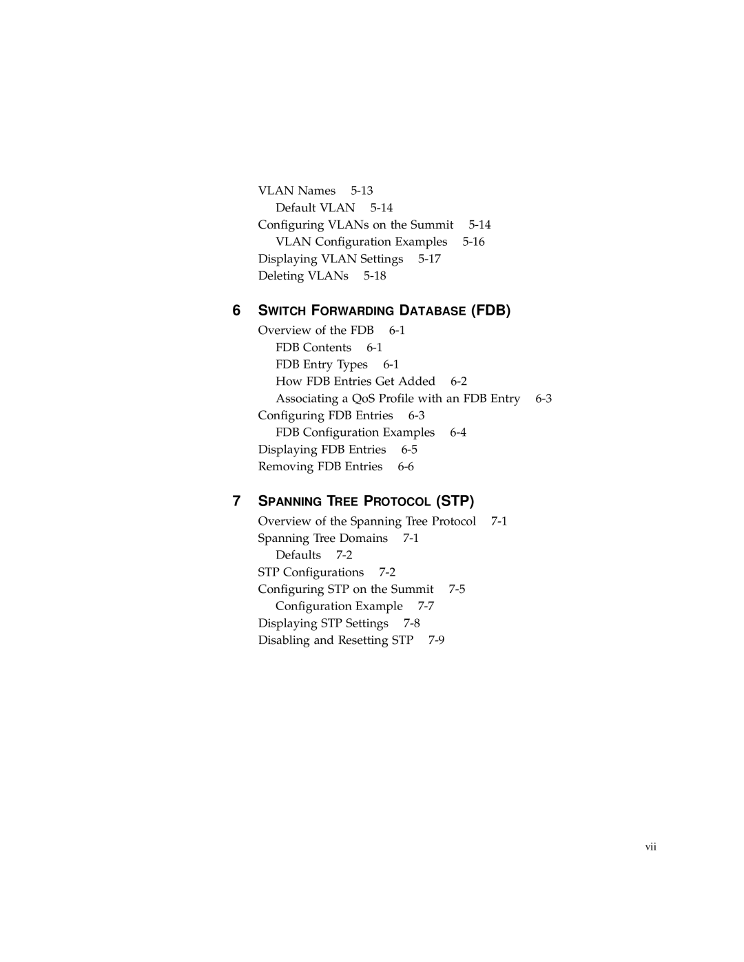 Extreme Networks Summit1 manual Switch Forwarding Database FDB 