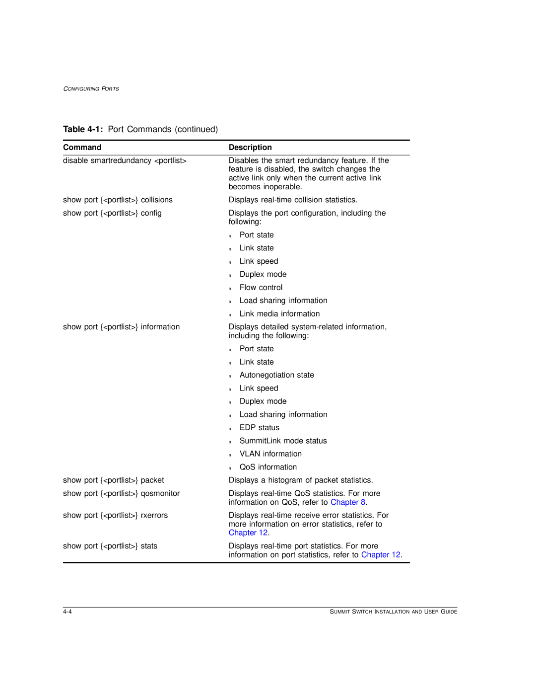 Extreme Networks Summit1 manual Chapter 