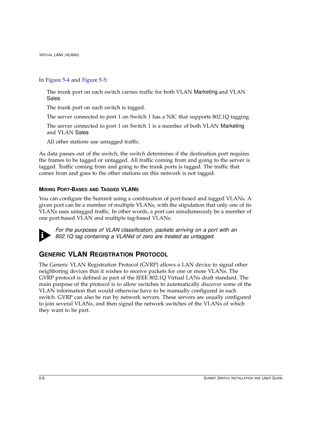 Extreme Networks Summit1 manual Generic Vlan Registration Protocol, 4 and Figure 