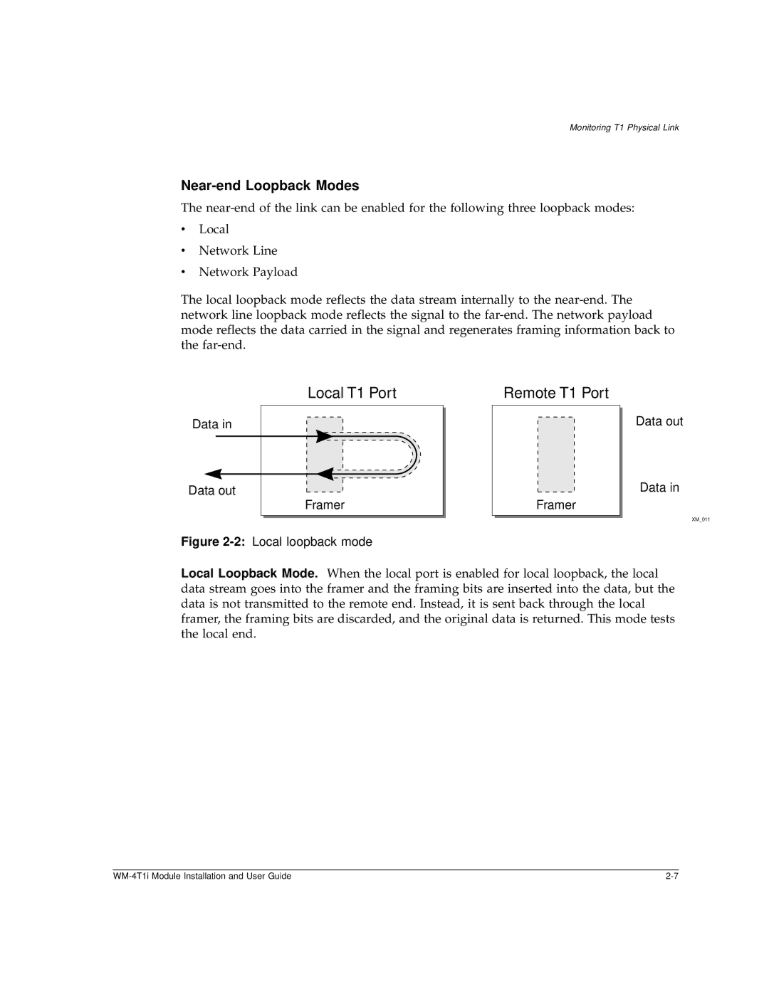 Extreme Networks WM-4T1i manual Data Data out Framer, Framer Data out 