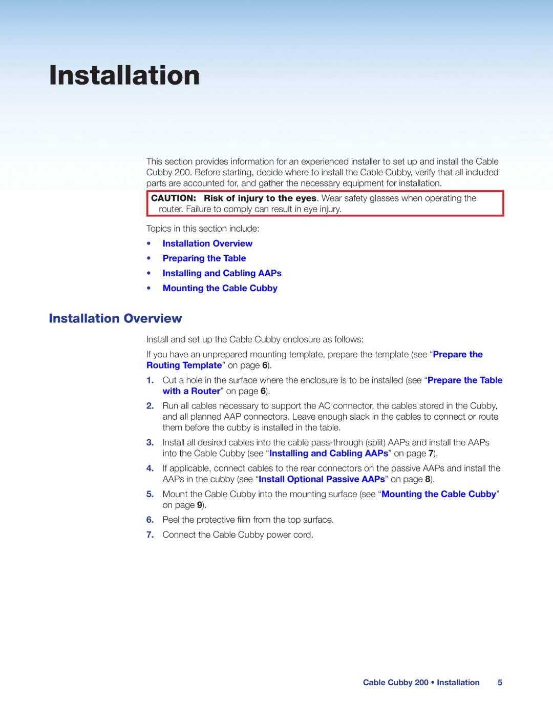 Extron electronic 200 manual Installation Overview 