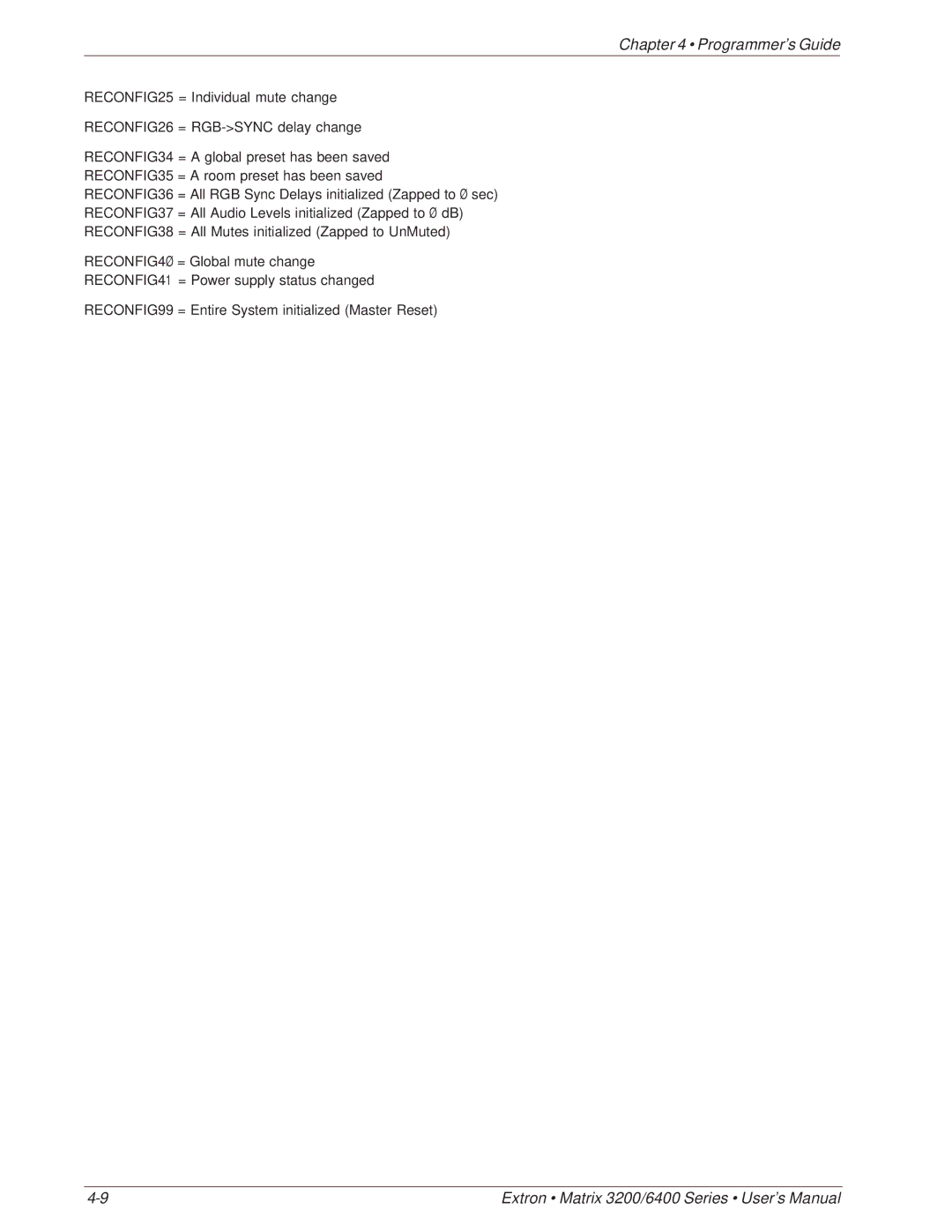 Extron electronic 3200 Series, 6400 Series manual Programmer’s Guide 