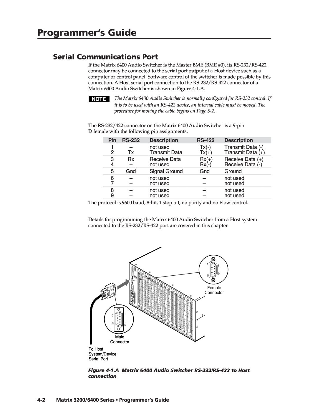 Extron electronic 3200s manual Programmer’ser’sGuide,Guidecont’d, Serial Communications Port 