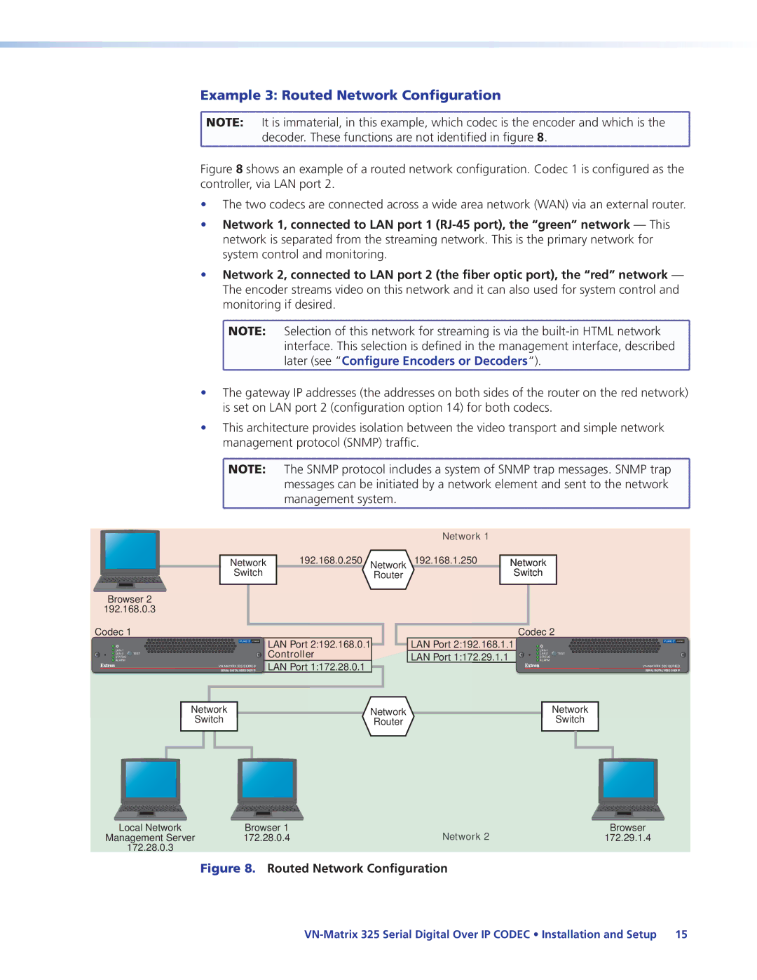 Extron electronic 325 manual Example 3 Routed Network Configuration 