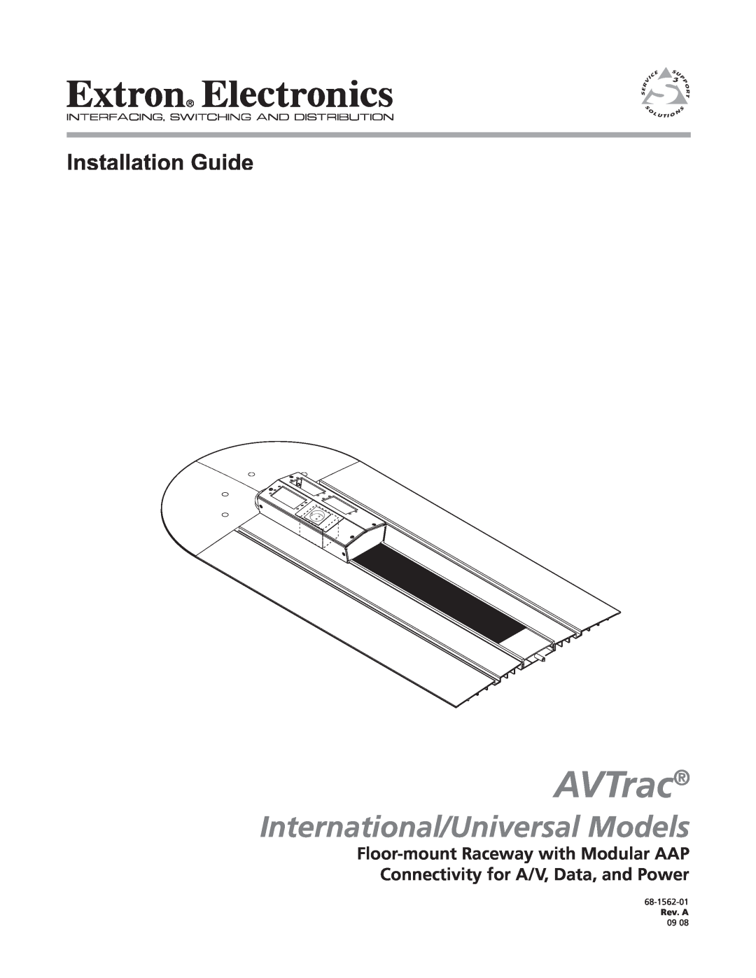 Extron electronic 42-122-xx manual Installation Guide, AVTrac, International/Universal Models, 68-1562-01, Rev. A 