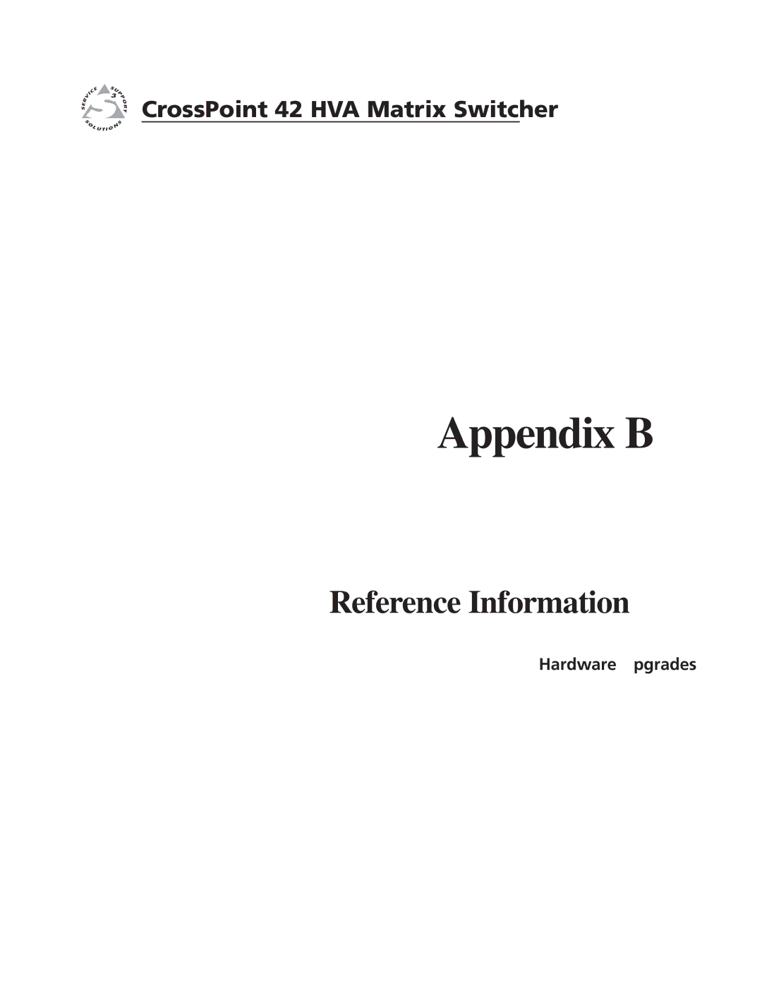 Extron electronic 42 HVA manual AppendixBB, Reference Information 