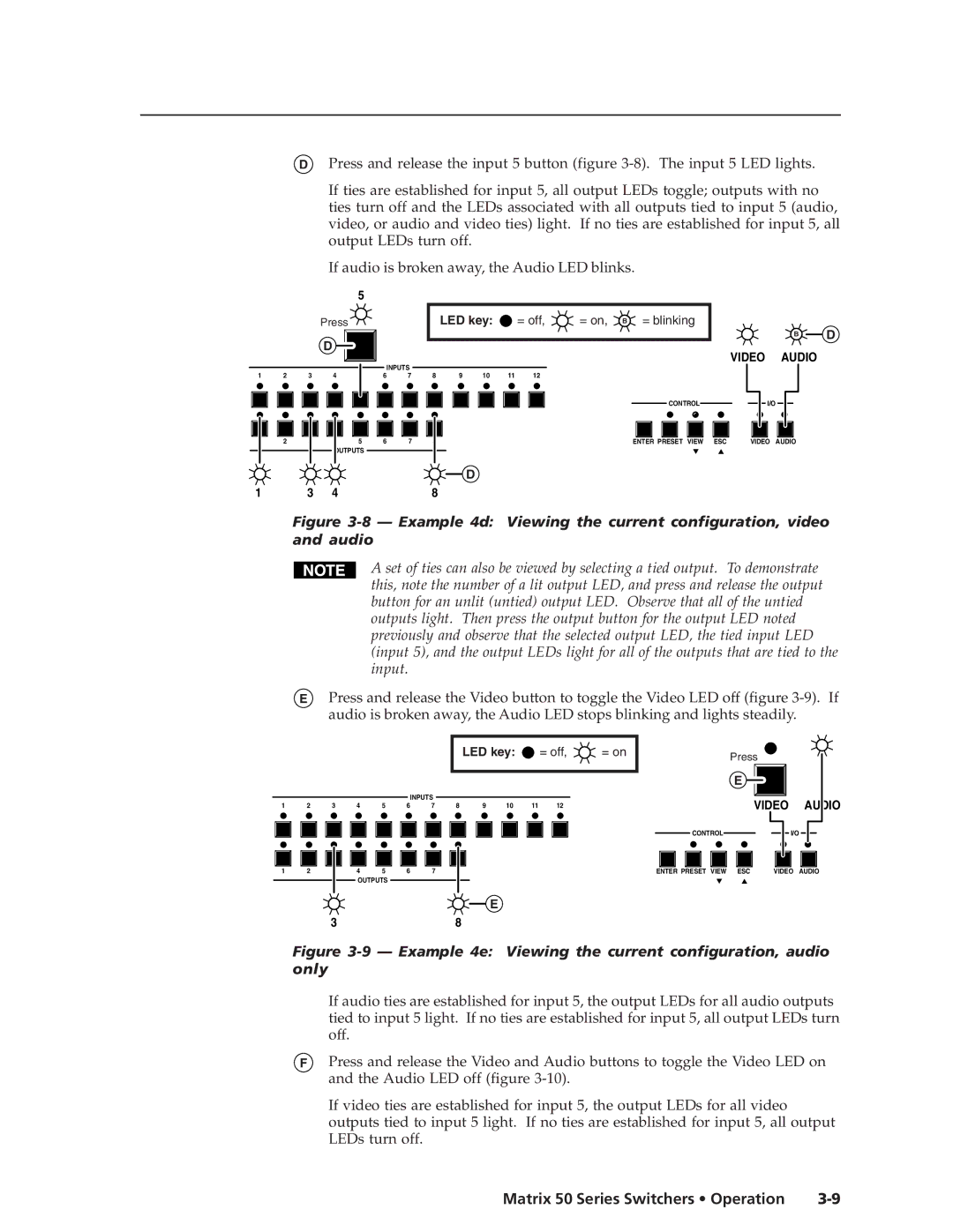 Extron electronic 50 manual Example 4e Viewing the current configuration, audio only 