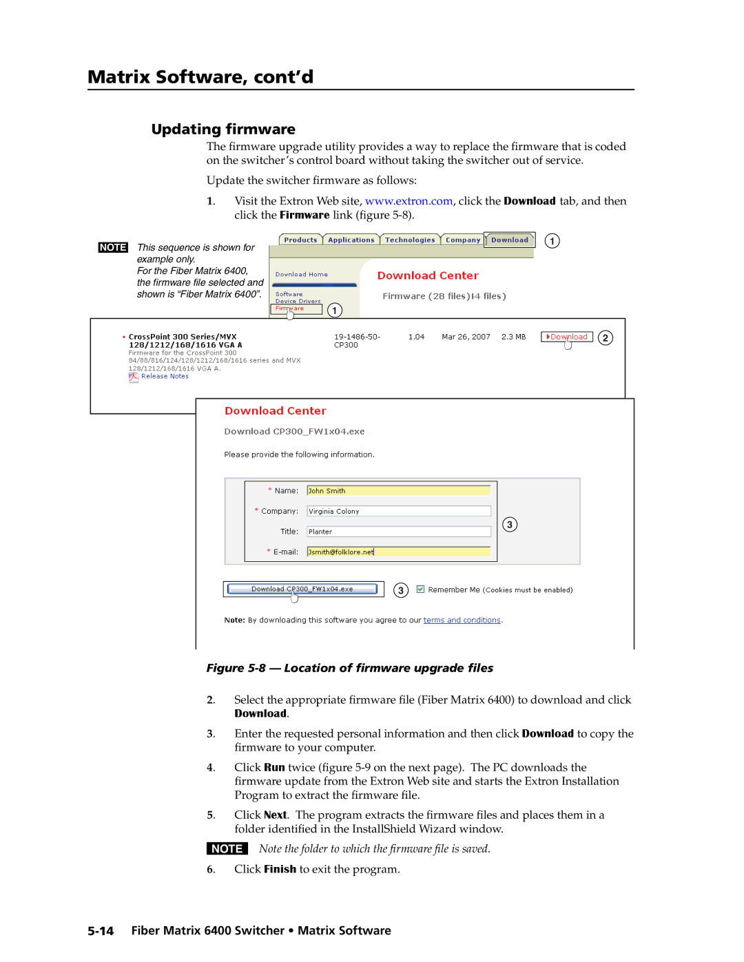 Extron electronic 6400s manual Updating firmware, Download 