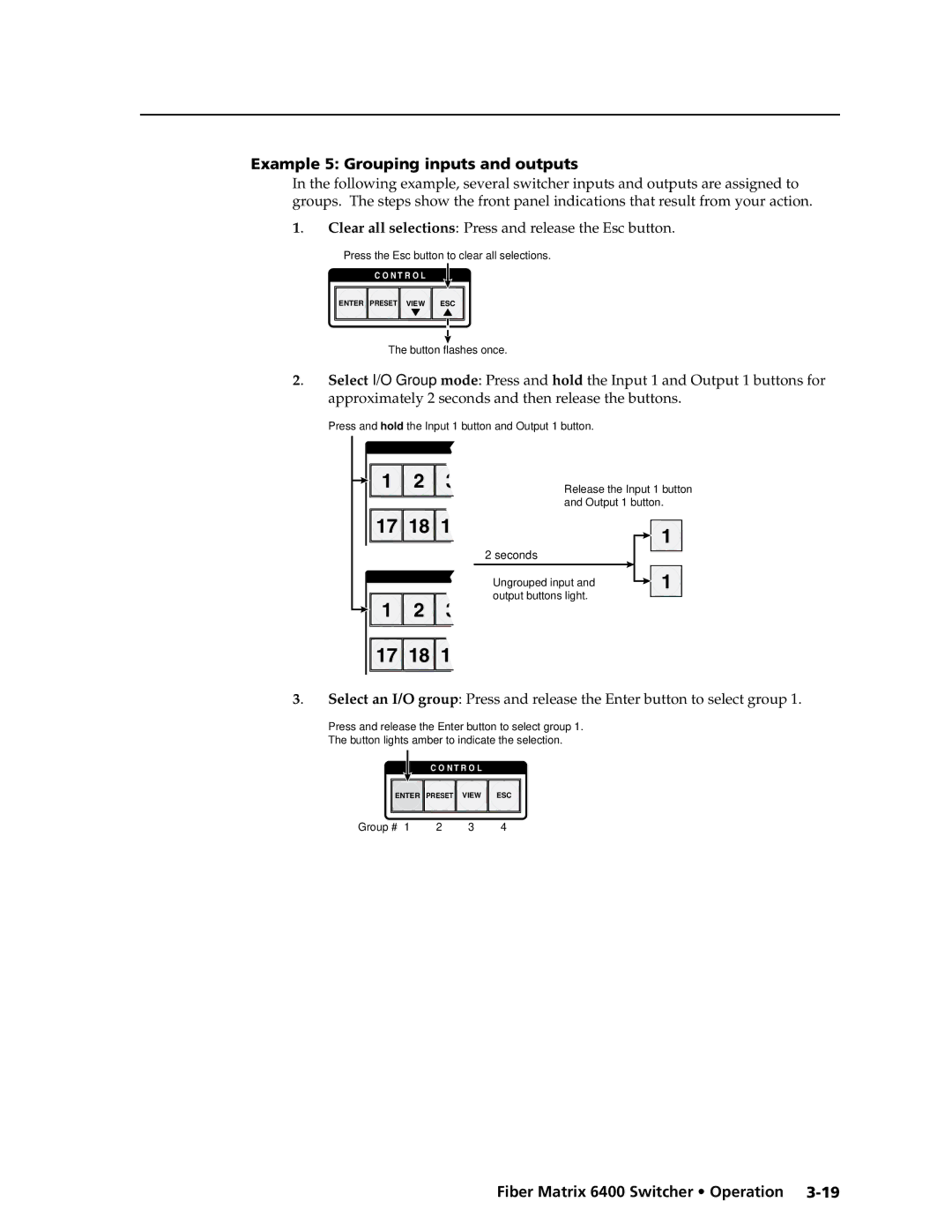 Extron electronic 6400s manual Example 5 Grouping inputs and outputs 