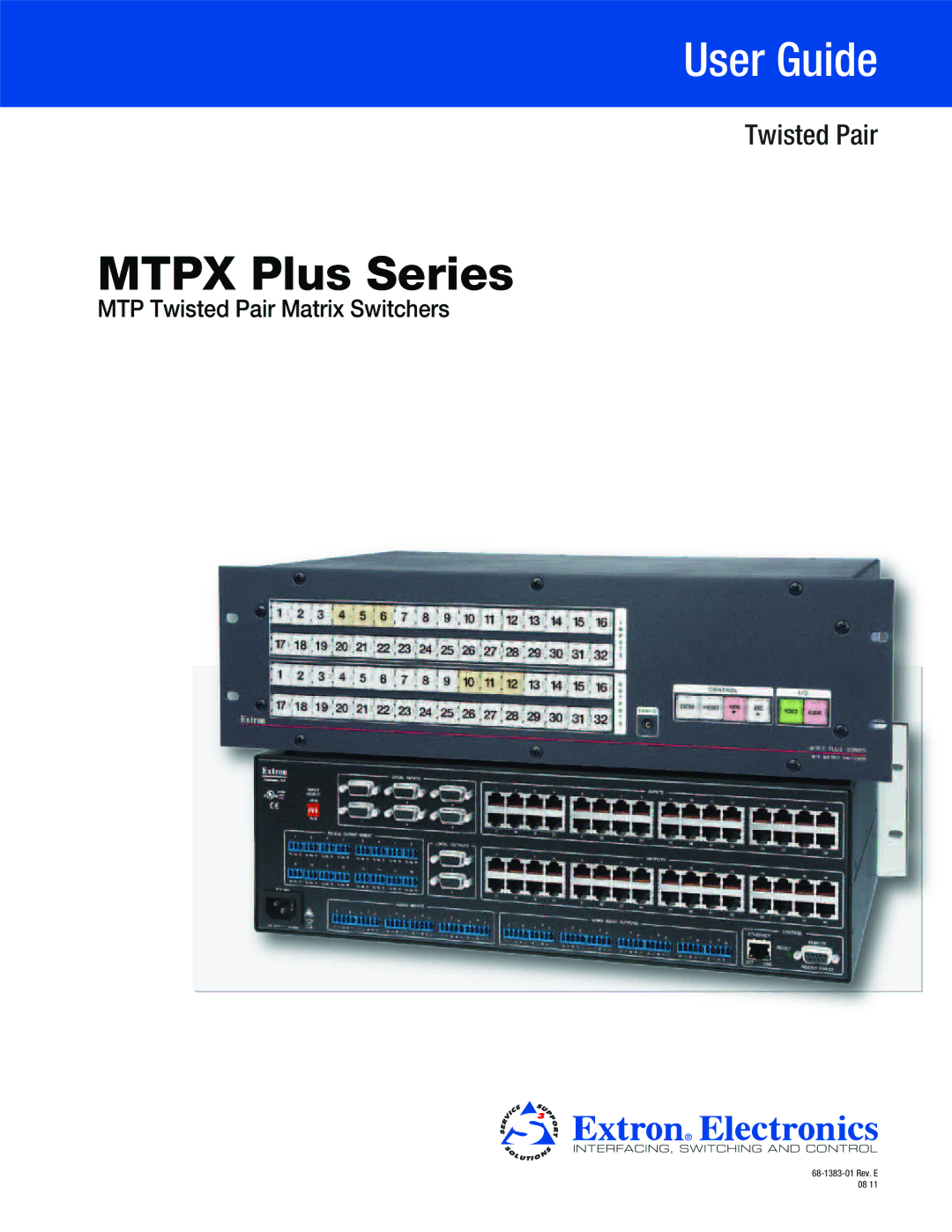 Extron electronic 68-1383-01 REV. E manual Mtpx Plus Series 