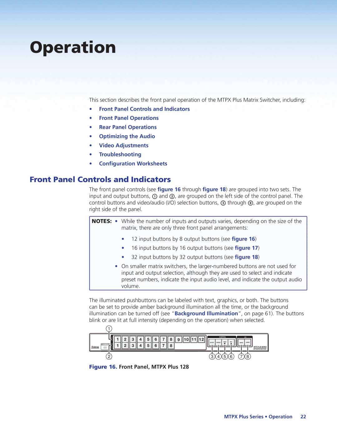 Extron electronic 68-1383-01 REV. E manual Front Panel Controls and Indicators, Front Panel, Mtpx Plus 