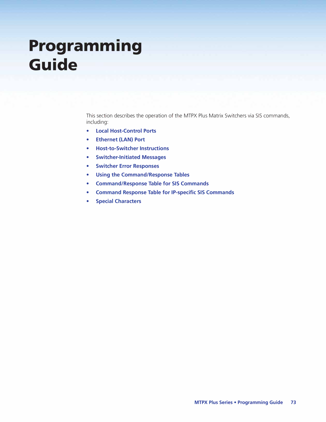 Extron electronic 68-1383-01 REV. E manual Programming Guide 