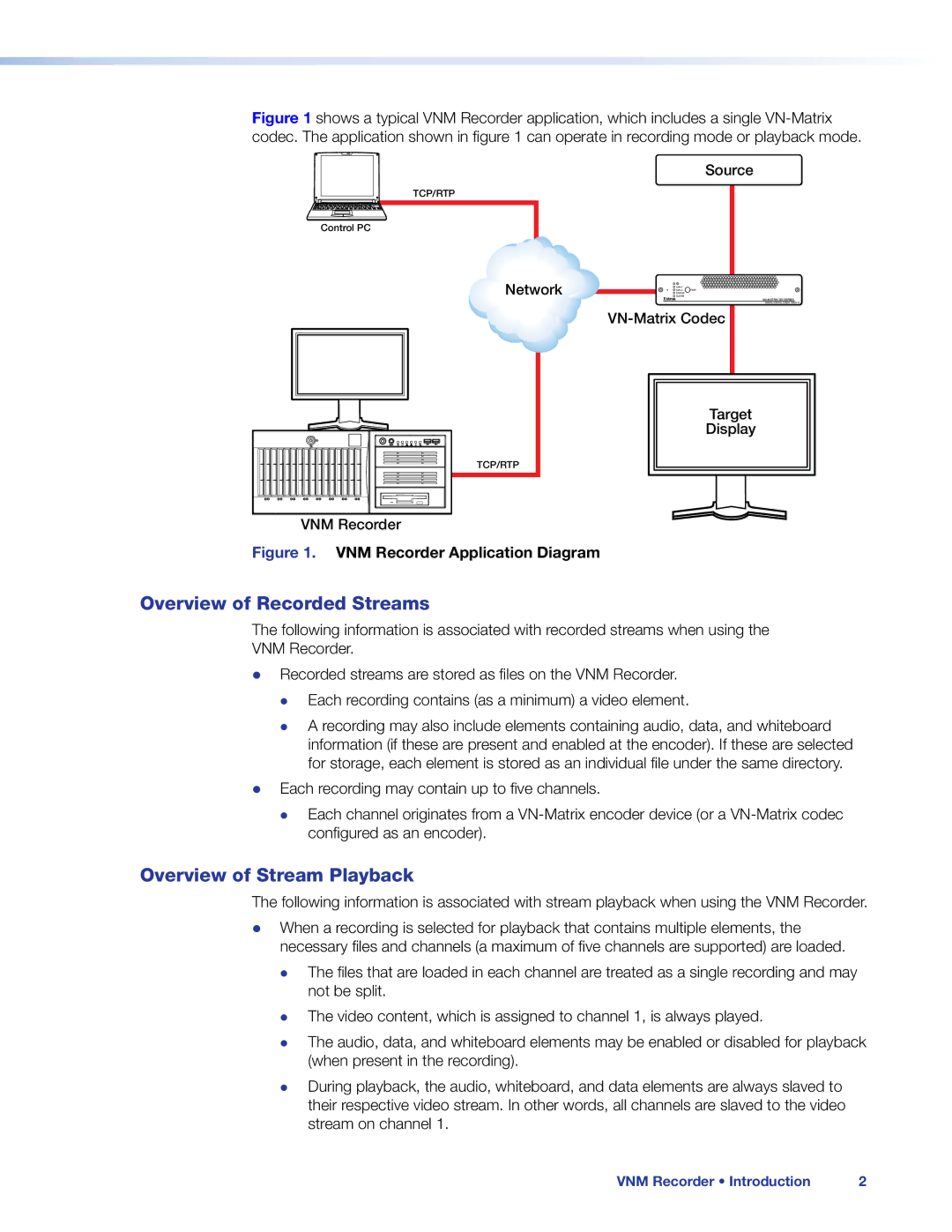 Extron electronic 68-1998-01 REV. C manual Overview of Recorded Streams, Overview of Stream Playback 