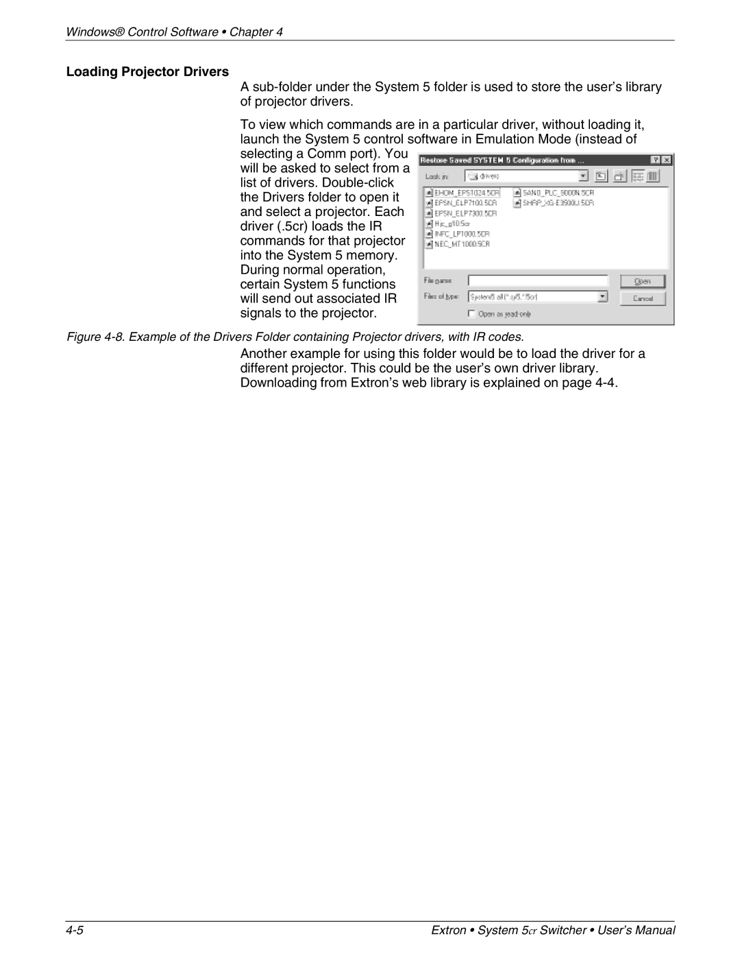 Extron electronic 68-388-01 manual Loading Projector Drivers 