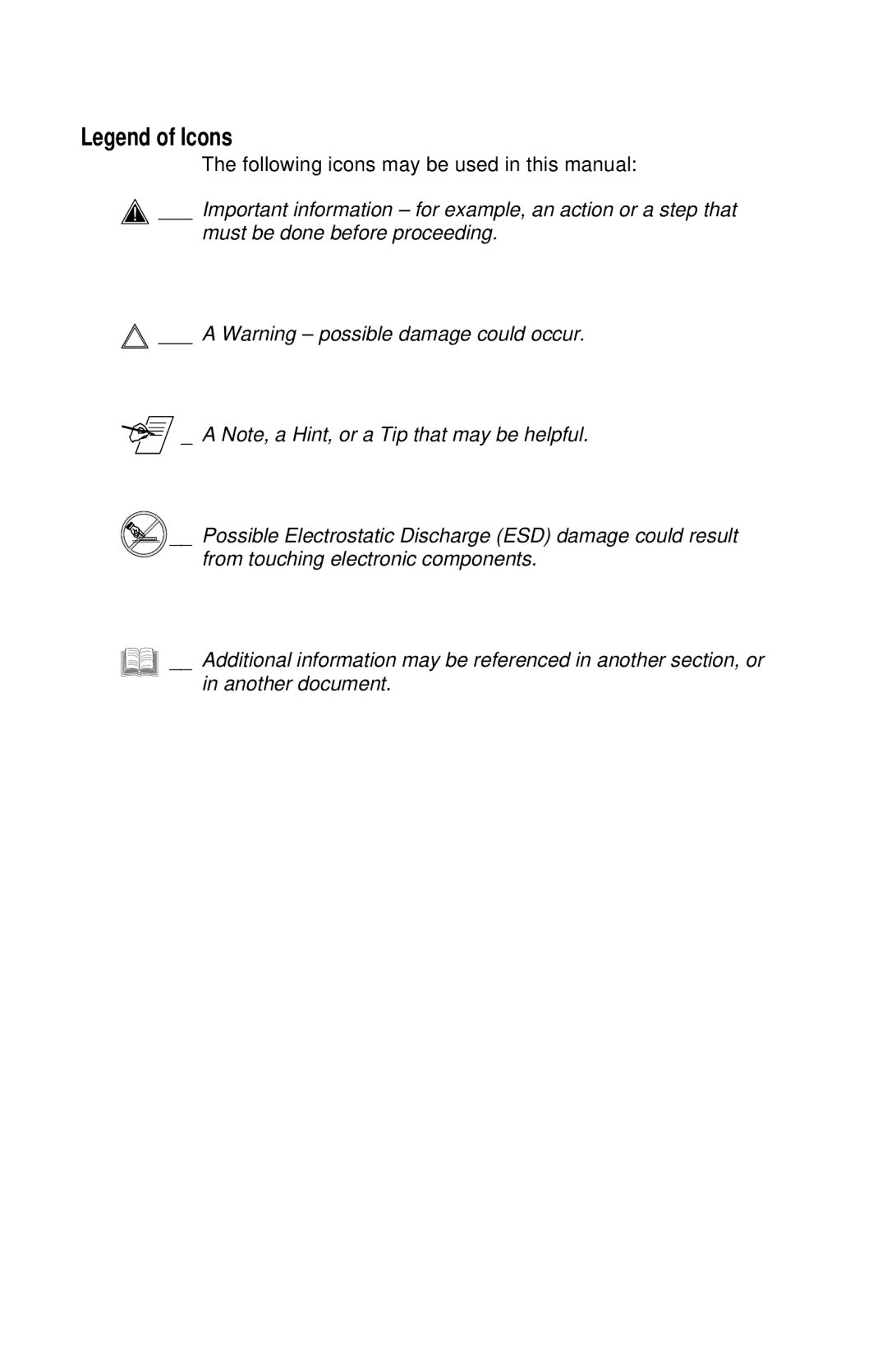 Extron electronic 8 PLUS, 10 PLUS user manual Following icons may be used in this manual 