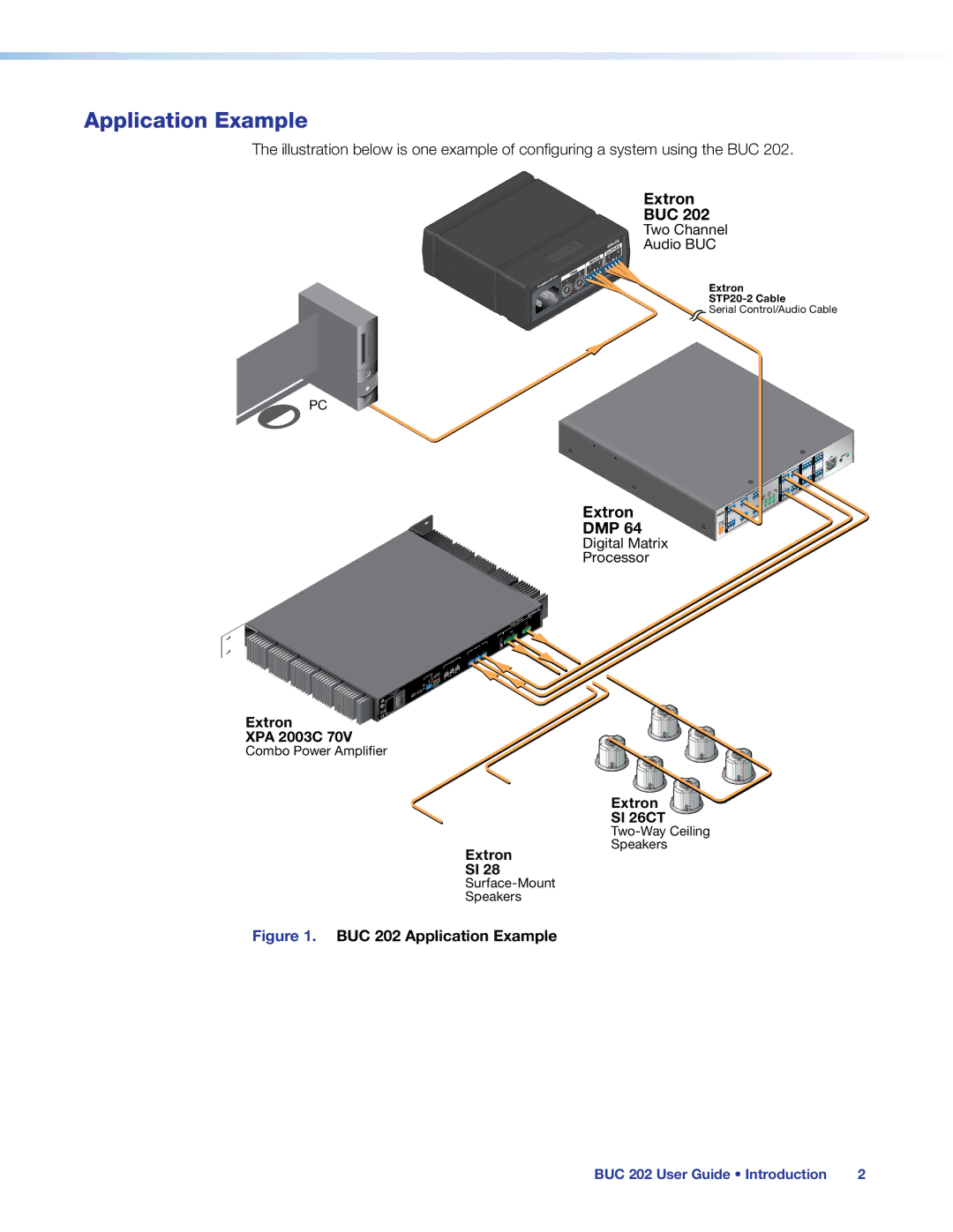 Extron electronic manual BUC 202 Application Example 