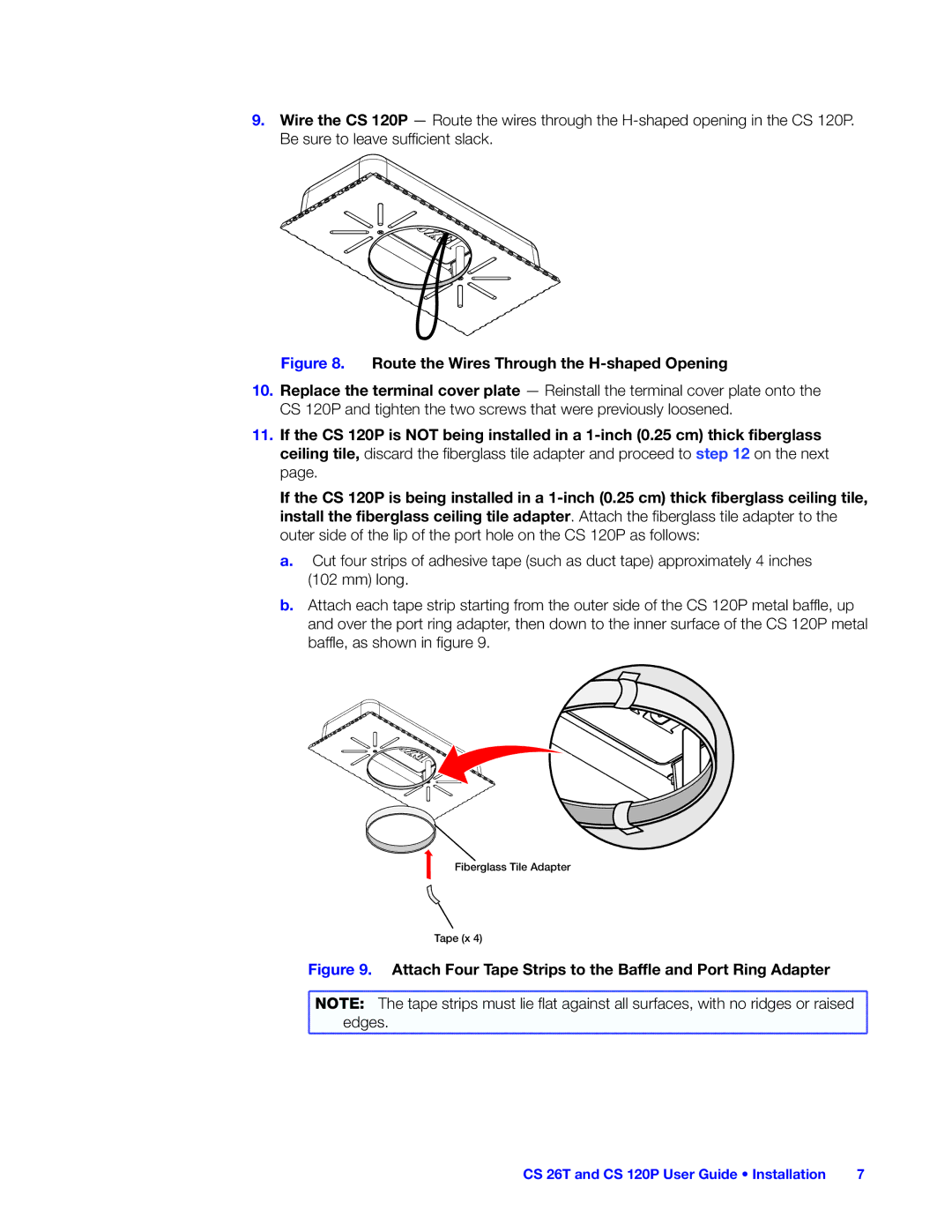 Extron electronic CS 26T, CS 120P, CS 1226T manual Route the Wires Through the H-shaped Opening 