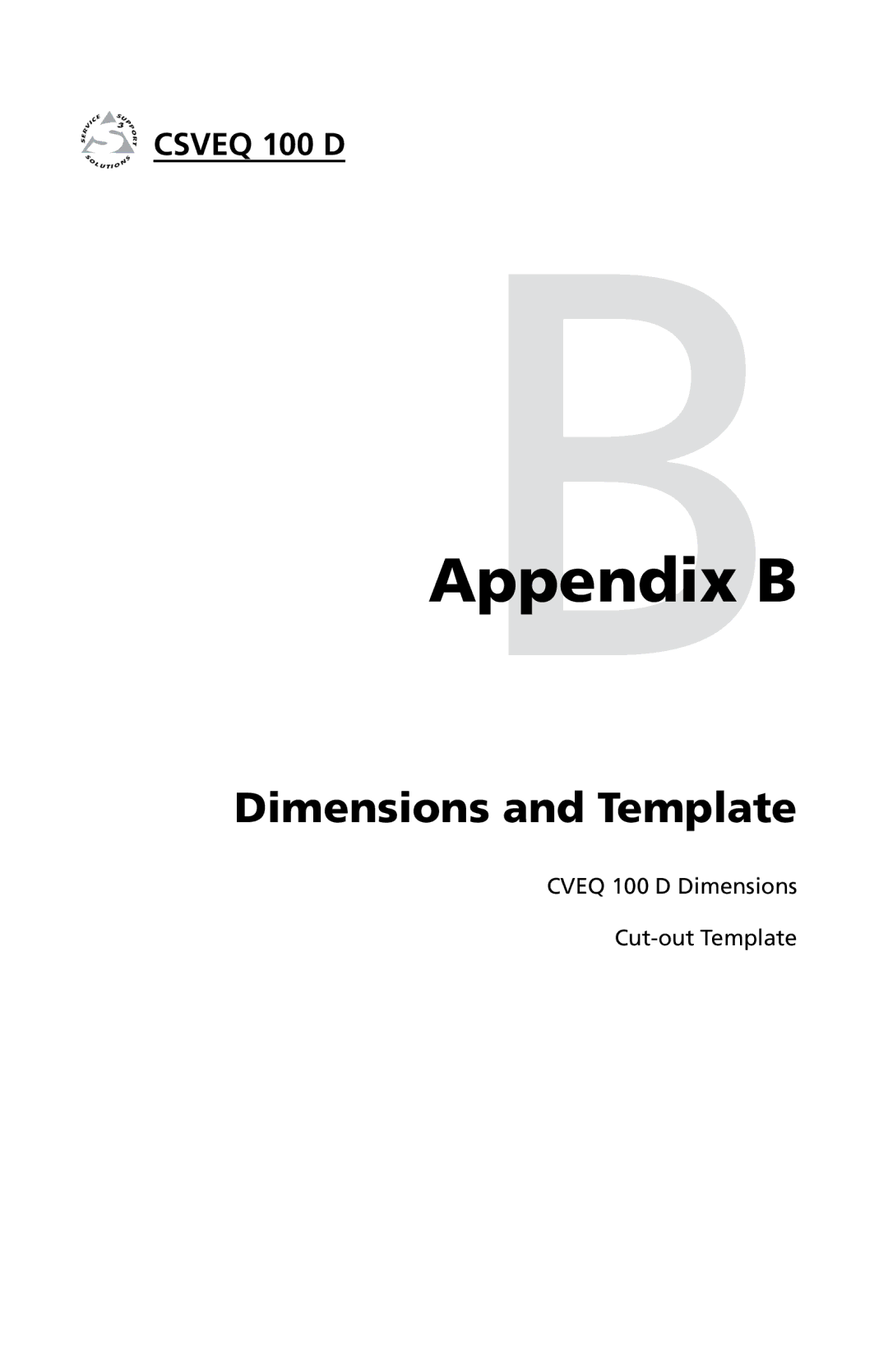 Extron electronic CSVEQ 100 D user manual Dimensions and Template 