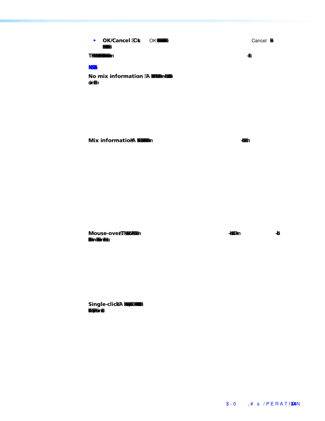 Extron electronic DMP 44 LC manual Mix-point GUI behavior 