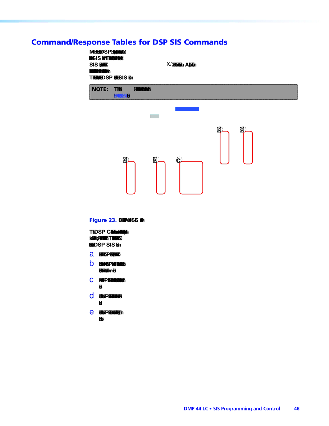 Extron electronic DMP 44 LC Command/Response Tables for DSP SIS Commands, DSP Processors Addressable via SIS Commands 