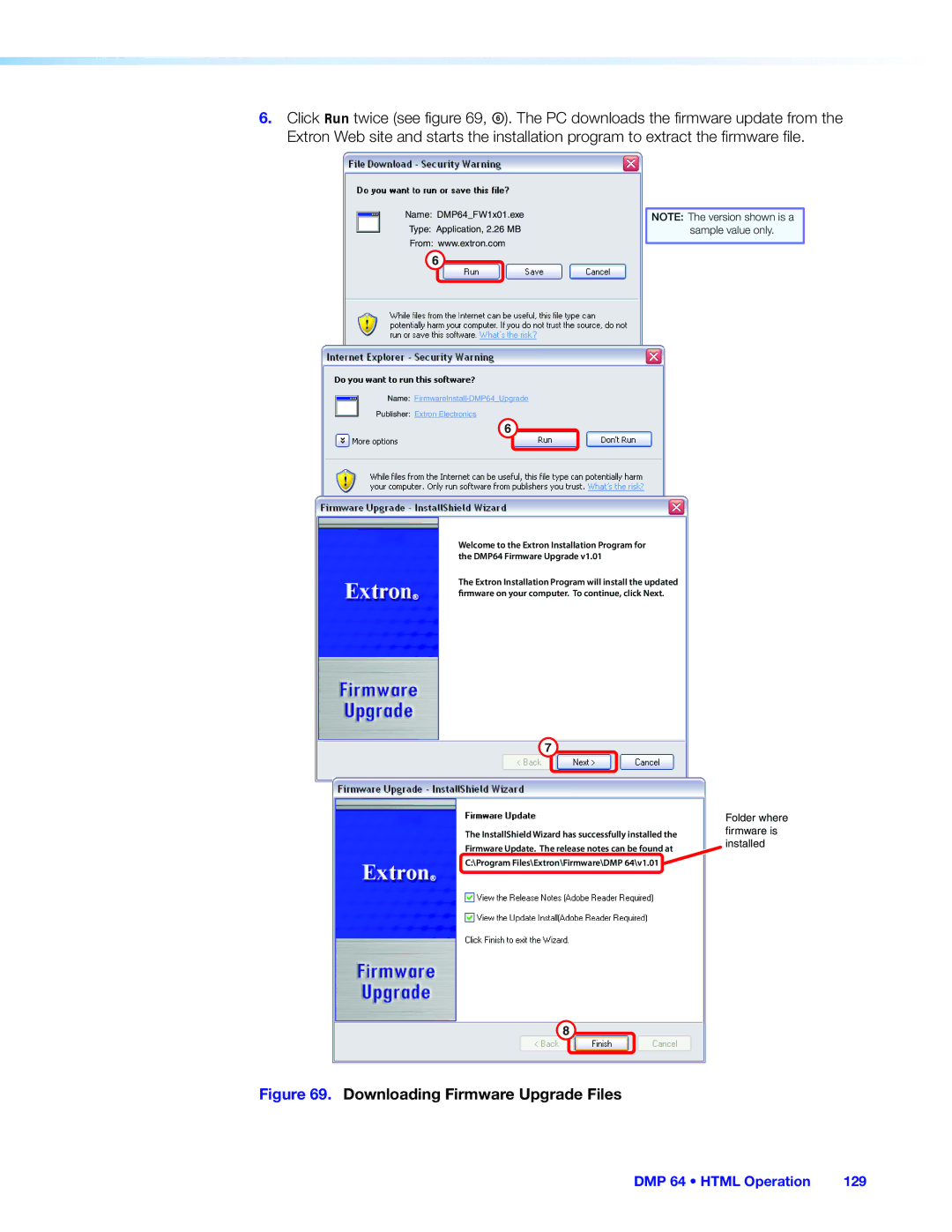 Extron electronic DMP 64 manual Downloading Firmware Upgrade Files 