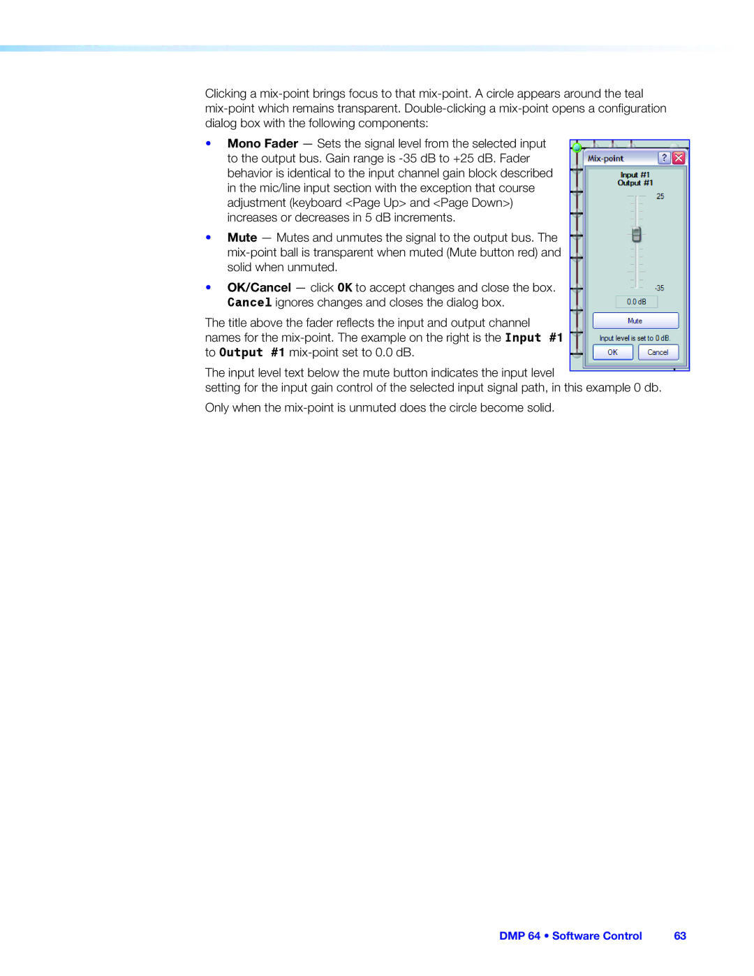 Extron electronic manual DMP 64 Software Control 