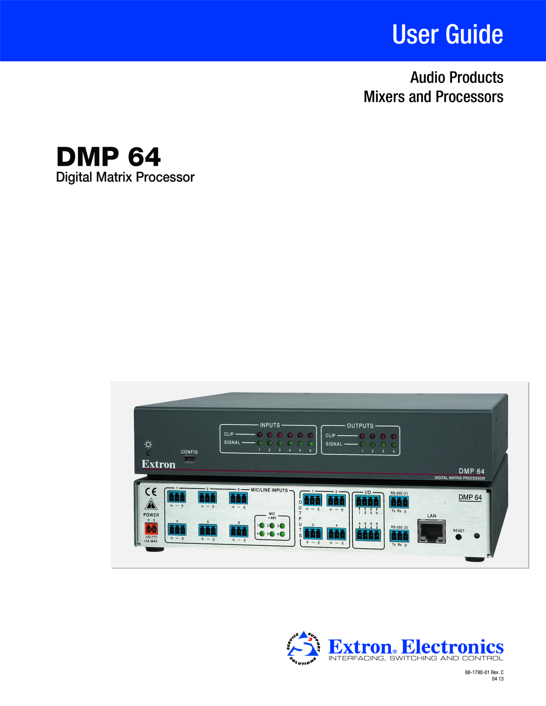 Extron electronic DMP 64 manual Audio Products Mixers and Processors, User Guide, Digital Matrix Processor 
