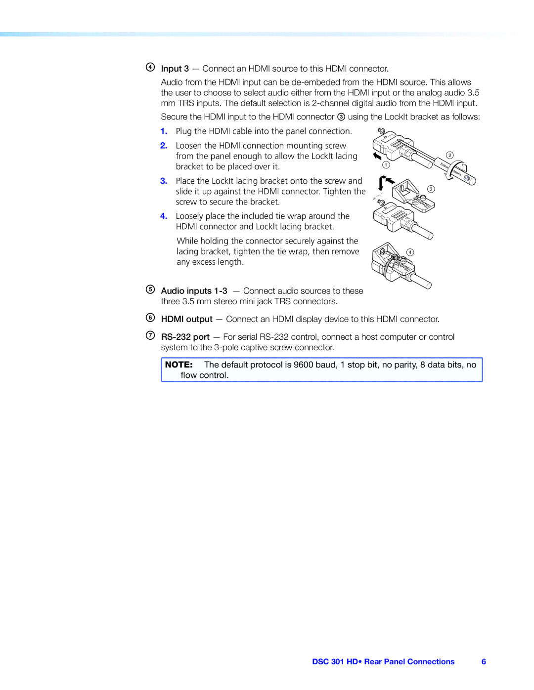 Extron electronic DSC 301 HD manual Output 