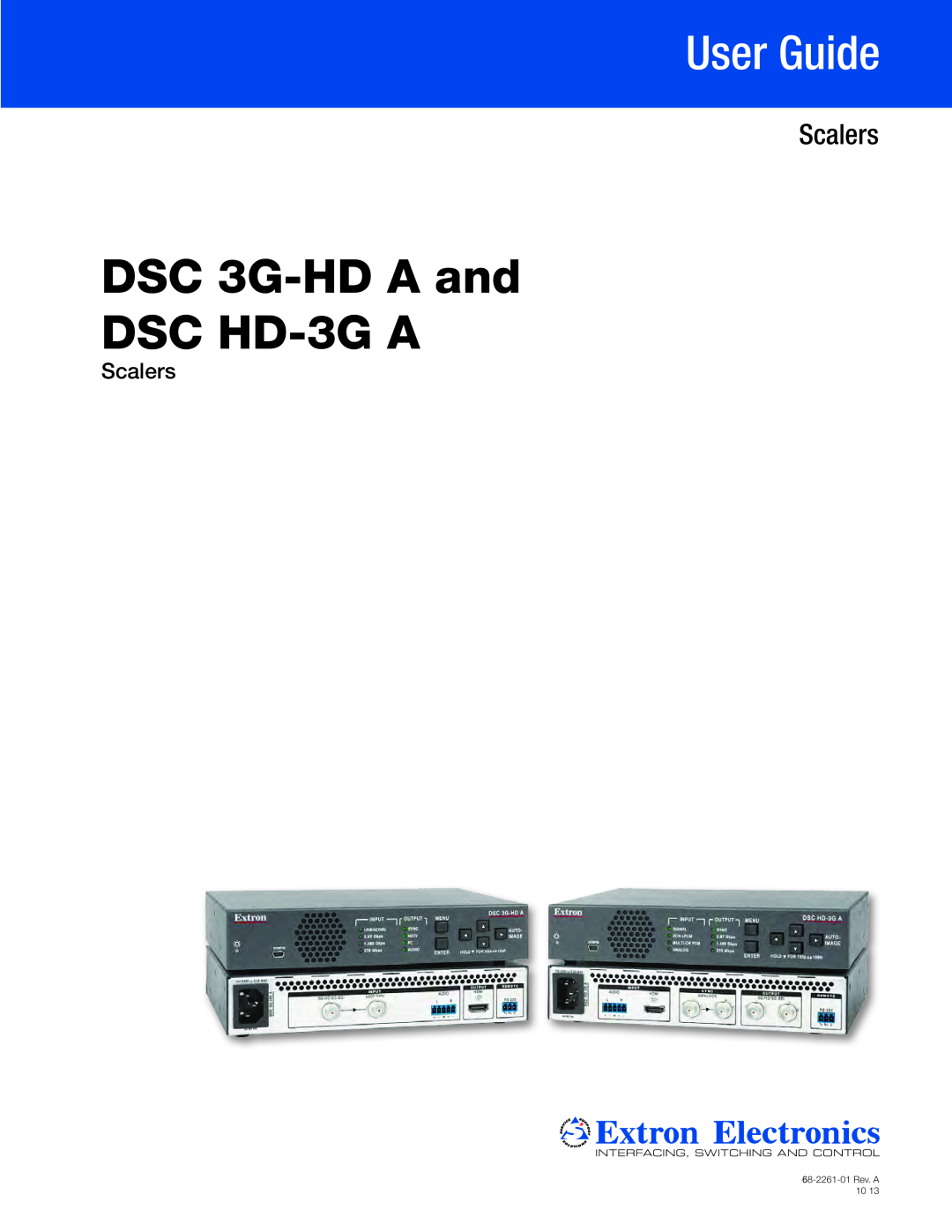 Extron electronic setup guide DSC 3G-HD A Scaler Setup Guide, Installation, Rear Panel Features, Rack Mounting 