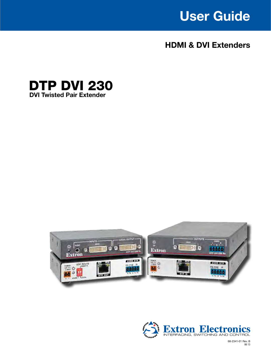 Extron electronic DTP DVI 230 manual Dtp Dvi 