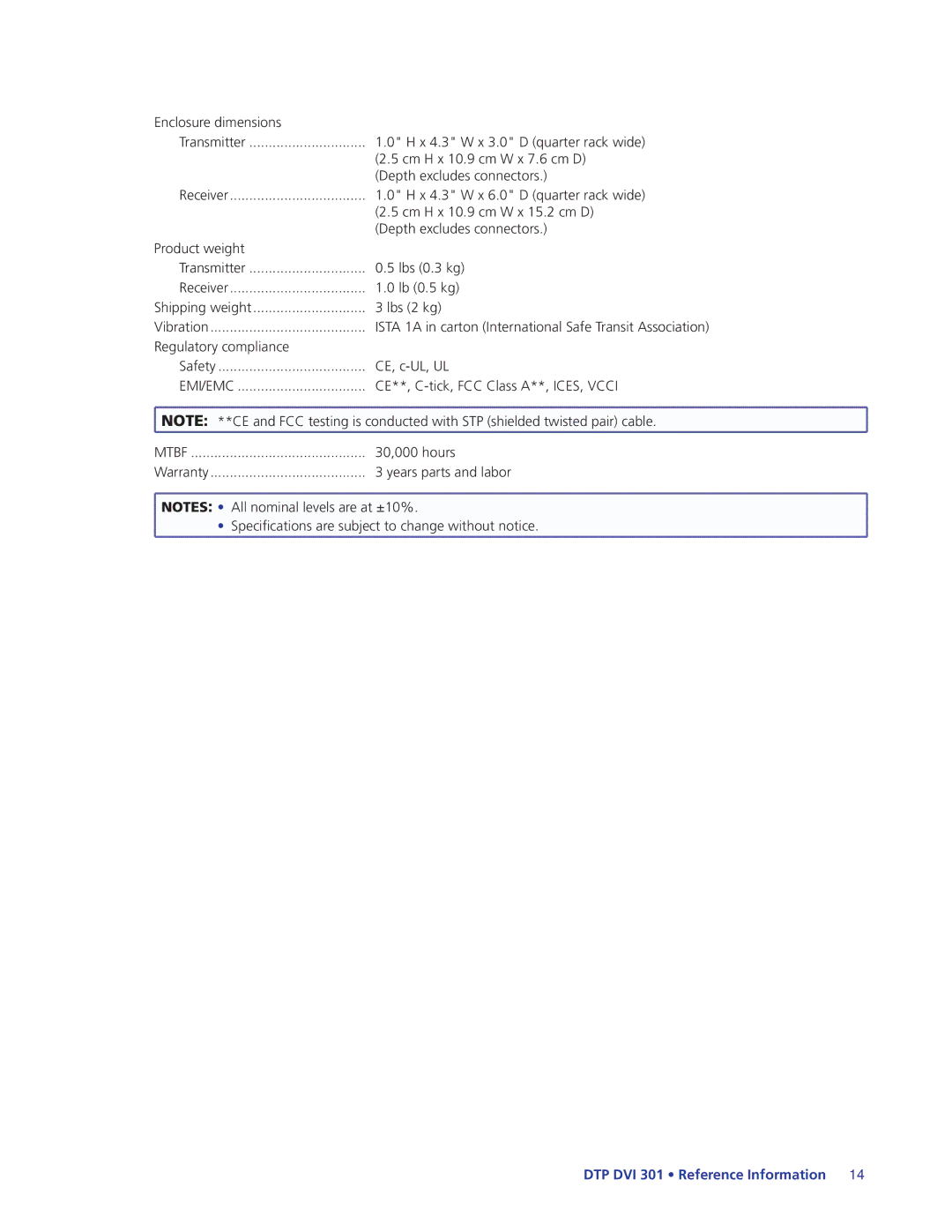 Extron electronic DTP DVI 301 manual Emi/Emc 