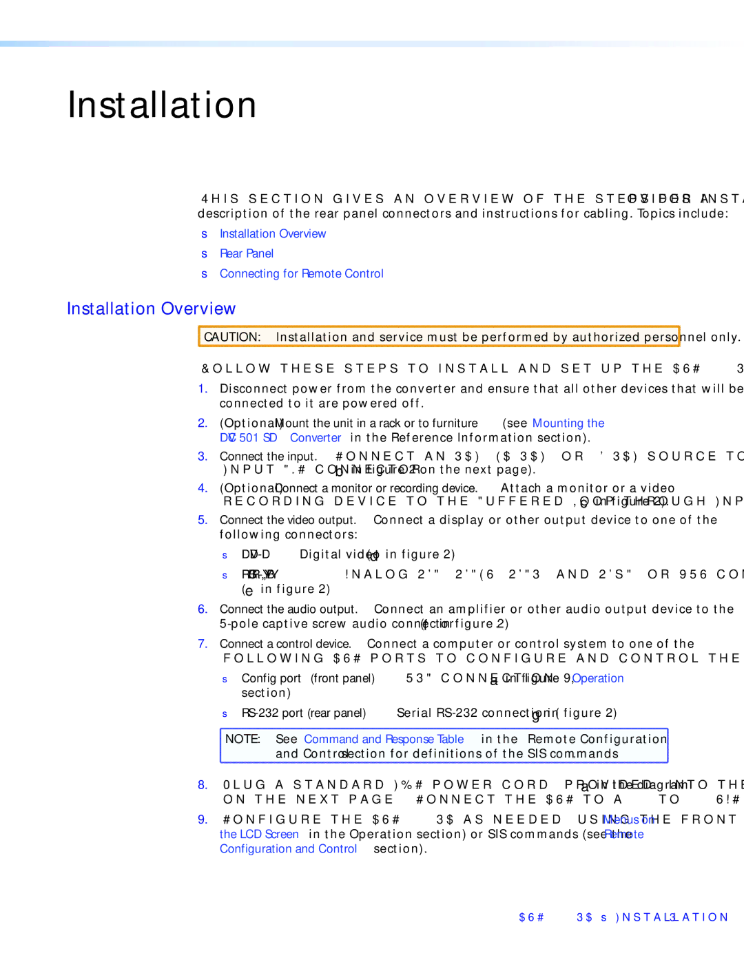 Extron electronic DVC501SD manual Installation Overview 