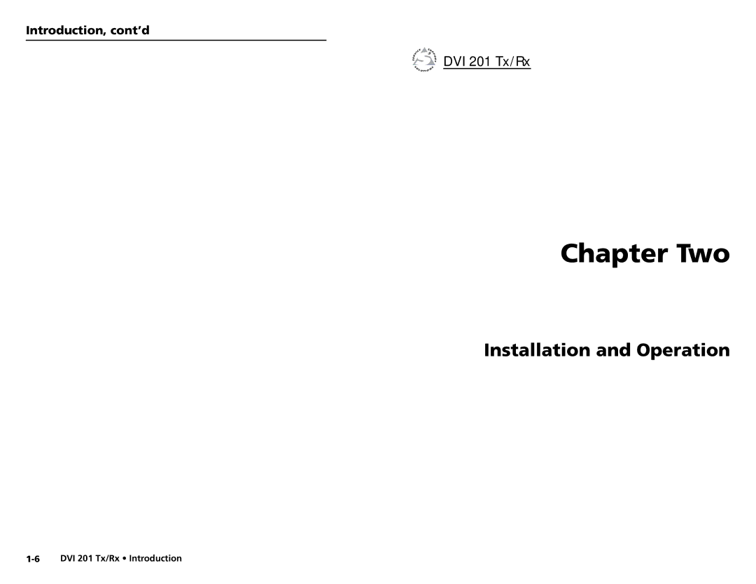 Extron electronic DVI 201 Tx, DVI 201 Rx user manual Two 