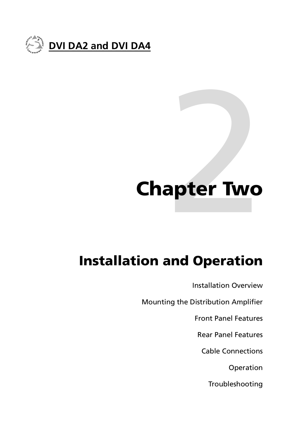 Extron electronic DVI DA4, DVI DA2 user manual Two 