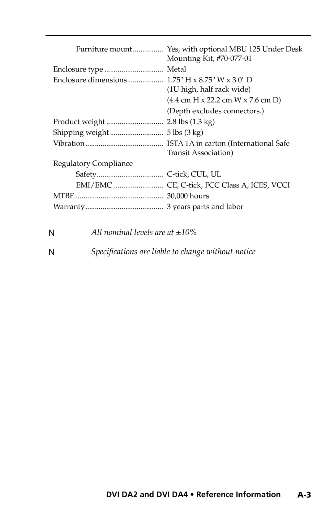 Extron electronic DVI DA4, DVI DA2 user manual Emi/Emc 