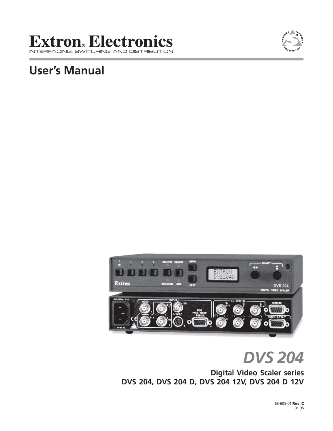 Extron electronic DVS 204 D 12V, DVS 204 12V manual Dvs 