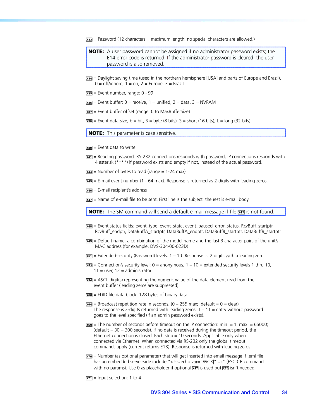 Extron electronic DVS 304 manual Password is also removed 