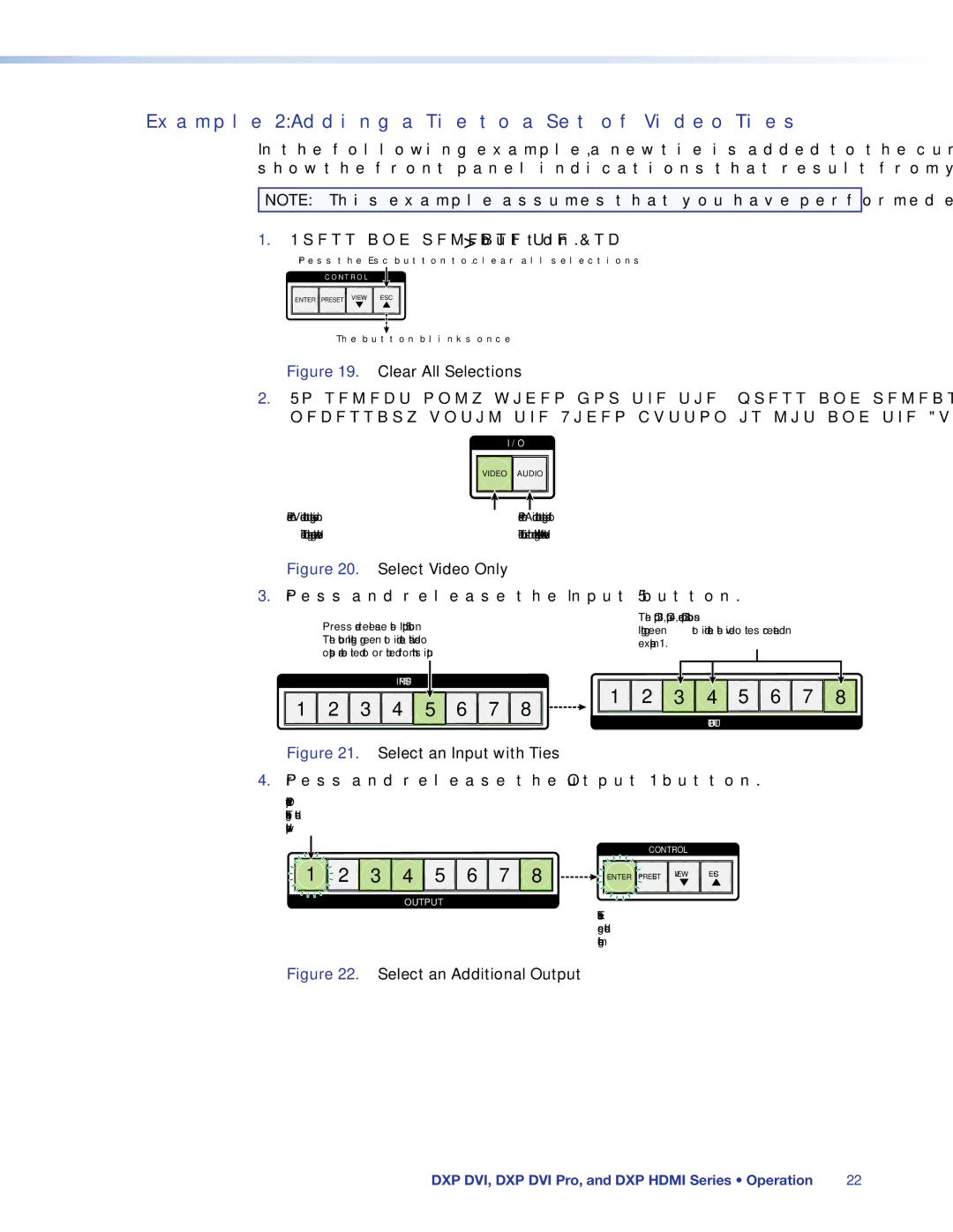 Extron electronic DXP DVI PRO manual Example 2 Adding a Tie to a Set of Video Ties, Select Video Only 