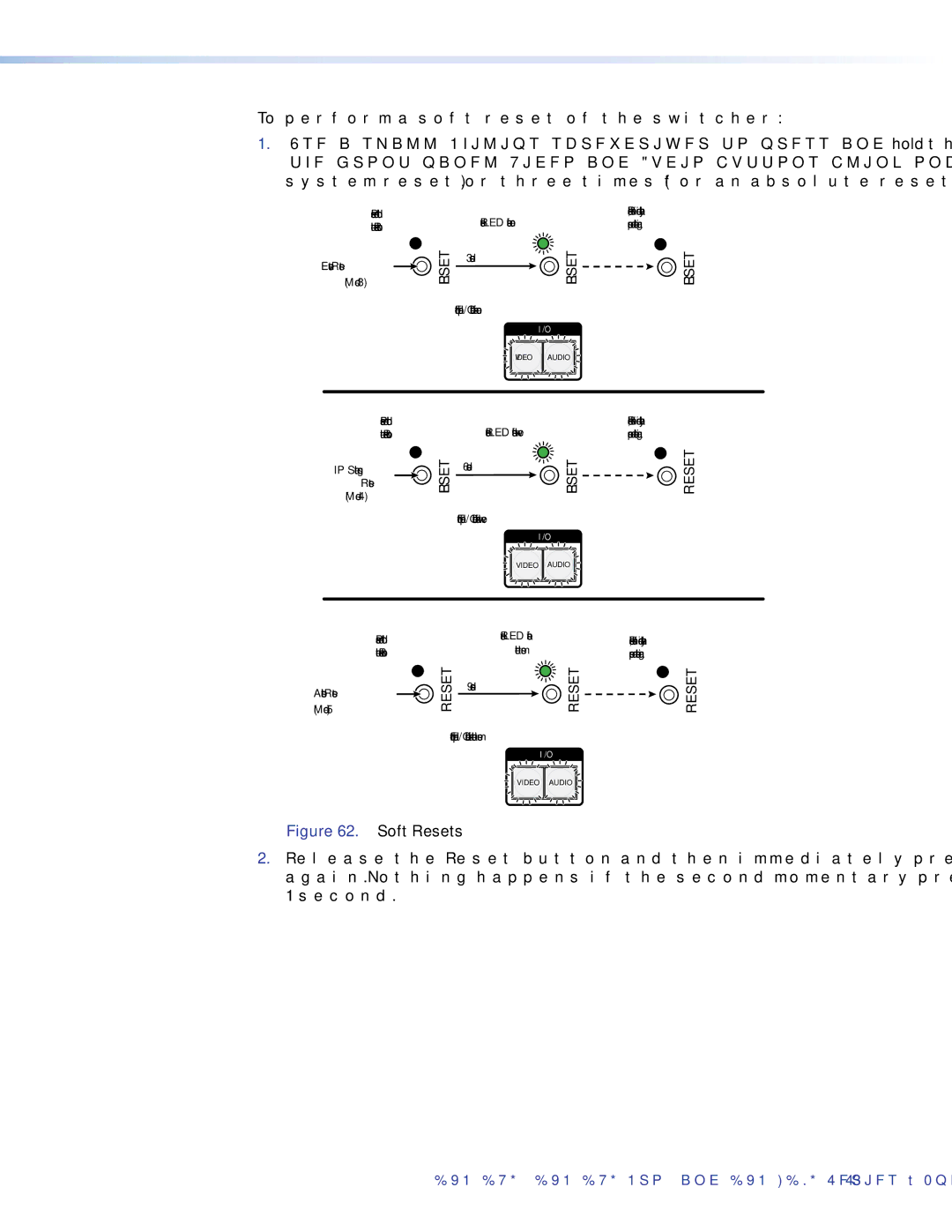 Extron electronic DXP DVI PRO manual Soft Resets 