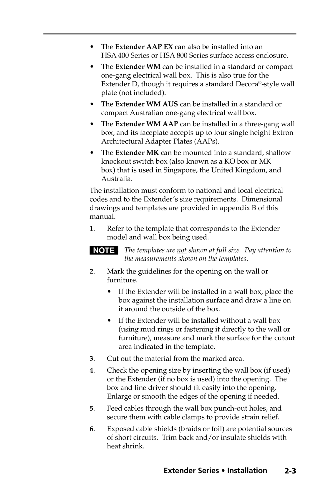 Extron electronic Extender Series manual Preliminary 